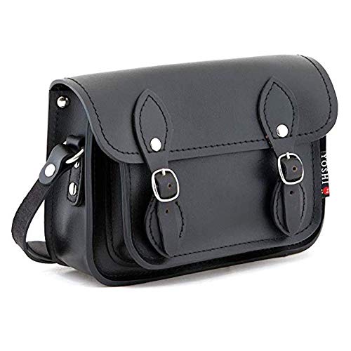 Lichfield Leather Yoshi Tilney - Bolso Bandolera de Piel Negra