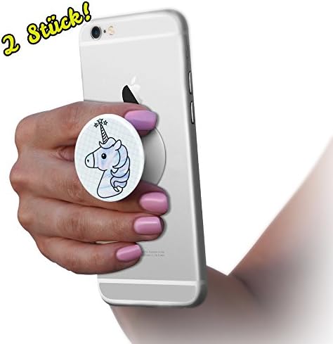 Set of 2. Finger Holder – Practical Mobile Phone Mount/Holder and Stand for Smartphones, Tablets and e-Readers Universal Finger Holder, Assorted Designs