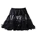 Produktbild UTOVME Damen Rock 4 Layer Petticoat Unterrock Tüll Tutu Röcke Ballett Puff Rock für Tanz Party Bühnen Kostüm Show Cosplay, Schwarz