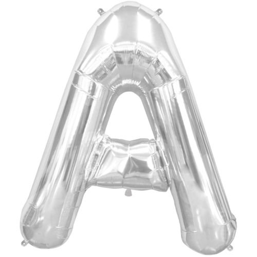 HS 100CM Silber Folienballon MEGA Buchstaben A--Z Heliumerfüllung