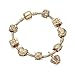 Produktbild QWERST Bracelet Crystal Gold Farbe Herz Bettelarmband Glasperlen Armband Für Frauen DIY Schmuck Geschenk 20 cm