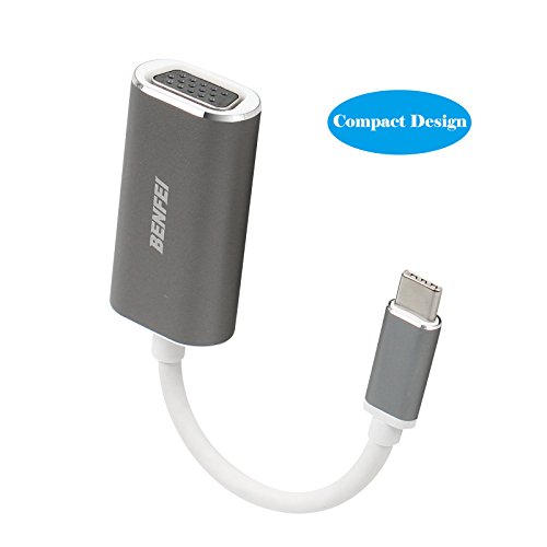 USB Typ C (Thunderbolt 3) zu VGA Adapter, benfei USB 3.1 (usb-c) zu VGA Adapter Stecker auf Buchse Konverter für Apple New MacBook [2015, 2016] - 4