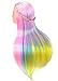 24 Cosmetology Mannequin Head 100% Synthetic Hair Rainbow Color, Practice Training Hair Styling Mannequin Head by Perfehair