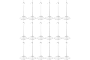 Cabilock Supporto per Bambola Bianca: 18 Pezzi Action Figure Display Holder Rack per Finestra Doll Display Decorazione Collezione, Supporti Stabili E Durevoli
