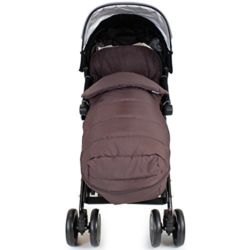 XXL Large Luxury Foot-muff And Liner For Maclaren Techno XT - Hot Chocolate (Brown)