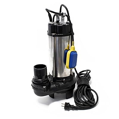 WilTec Pompe pour eaux sales flotteur broyeur de végétaux 31200l/h 2,2 kW Hauteur max. de refoulement 10m