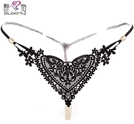 SLXTE-Thong, temptation underwear, lace, sexy, perspective, massage, lady, big size,black