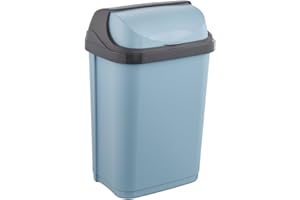 keeeper Poubelle avec couvercle pivotant, 10 l, 25,5 x 19 x 39 cm, Rasmus, Bleu (Nordic Blue)