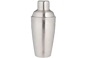 Viners Barware Brushed Silver Cocktail Shaker, 500ml