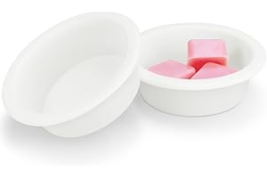 BOBOLYN 2Pcs Silicone Wax Warmer Liner Reusable Wax Melts Dish Liners Leakproof for 3-in-1 Scented Wax Cube Candle Burners and Electric Oil Burner 6.3cm Diamater Aroma Fragrance Oil Holder Tray Liner-Small