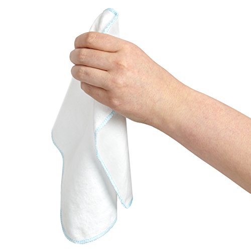 Mias 10 Baby Waschlappen aus Molton Flanell, weiß - 5