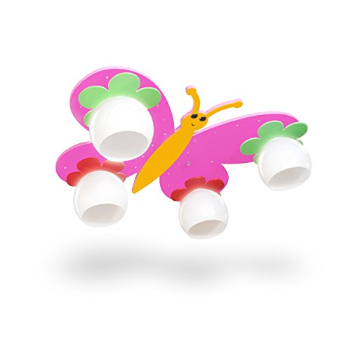 Tomate Dorado Lámpara Infantil Techo Colgante, Mariposa, Luz Tenue