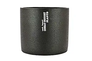 Star Gardens: Big Black Color, Round Shape,Matte Finish, Cement & Ceramic Pots, Interact with Home or Office, Gift Items, Imported Without Plant SG-CER-031