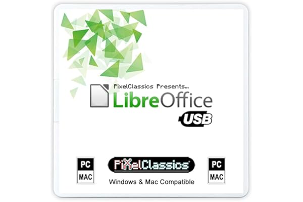 LibreOffice Office Suite 2026 en USB | Compatible con Microsoft Office Word, Excel y PowerPoint Professional Home & Business | Licencia Permanente y Actualizaciones Gratuitas | PC y Mac con Windows