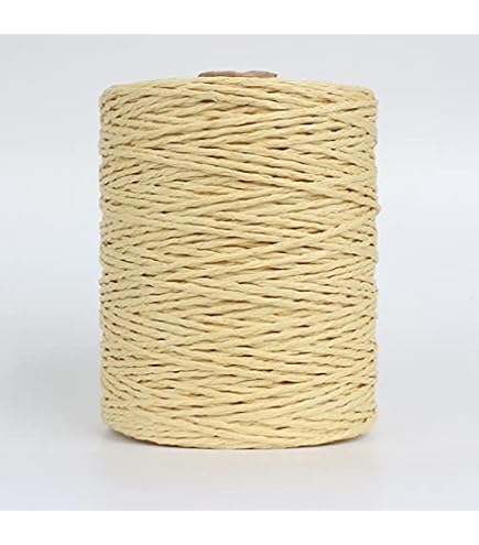 Corde En Papier Raphia Torsadée - 183 Mètres (600 Pieds), Couleur Bois, Pour Artisanat, Emballage, Décoration