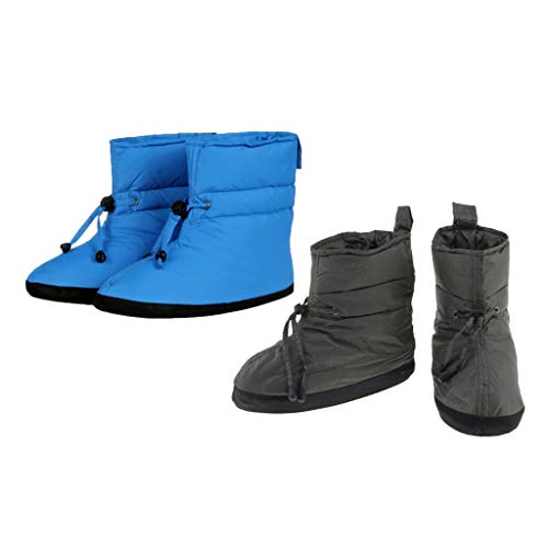 Preisvergleich Produktbild B Baosity 2 Paar Unisex Windstopper Booties Hüttenschuhe Thermostiefel