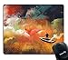 Produktbild Fantasy Art Custom Mouse Pads, Man on a Boat Floating Nebula Cloud in Colorful Psychedelic Background,