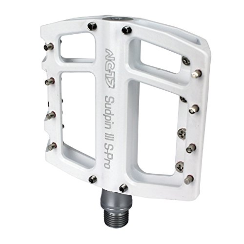 NC-17 Sudpin III S-Pro Aluminium Plattform Pedale, Fahrrad Pedale MTB und BMX, Dirt und Freeridestyle optimiert, Höhe auf 15mm reduziert inkl. Ersatzpins - 4