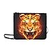 Produktbild WYYWCY Kopf Tiger Zungen Flamme auf benutzerdefinierte hochwertige Nylon dünne Clutch Cross Body Bag Schultertasche