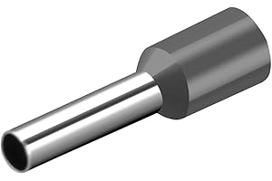 Heschen estremità del cavo terminale E2510 AWG 14/2.5 mm², filo di rame Crimp connettore isolato in vinile, grigio, confezione da 1000