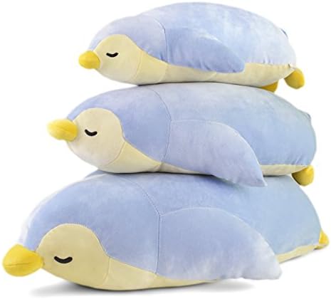 YINGGG Penguin 3 PCS Family Members Soft Plush Pillow Animal Stuffed Toys Gifts for Kids/Adults ( Penguin Blue)