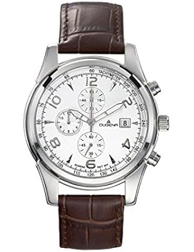 Dugena Herren-Armbanduhr Chronograph - Sport Line Analog Quarz Leder 4460349