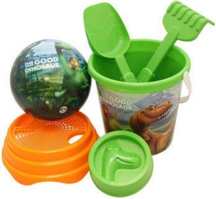 6 Pcs The Good Dinosaur Beach Bucket Set Childrens Sand Spade Shovel Tools Sandpit Holiday Beach Ball Toy Mould Gift Kids Fun Play Outdoor Water