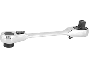 EVGATSAUTO Zestaw mini kluczy z grzechotką, 1/4" imbusowy mini klucz nasadowy z grzechotką, 1/4 śrubokręt Zestaw kluczy dynamometrycznych sześciokątnych (107 mm)