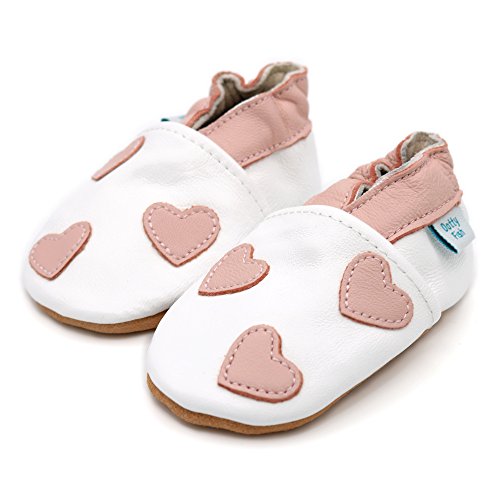 Weiche Baby und Kleinkind Lederschuhe – Dotty Fish – Mädchen – Herzen - 5