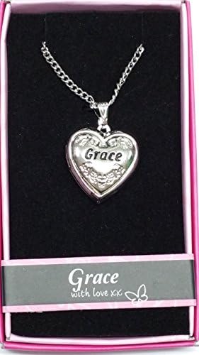 Grace Named Personalised Love Lockets/Pendants with Picture Holder Presented Beautifully by Sterling Effectz