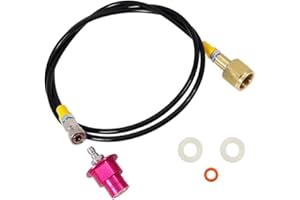 GEBRAZY CO2 Adapter Hochdruckschlauch, 1.5m Soda Schlauch Direktanschluss from CO2 Tank to Soda Machine für Anschluss an Grössere CO2 Flaschen, Kohlensäureflasche, Quick Connect QC, Art und Terra