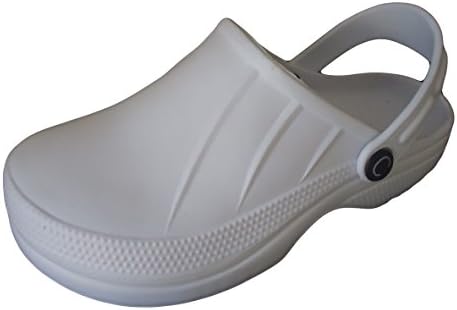 cloggisWhite Full Clogs for Dental Chefs Kitchen Nurse Ladies Mens Womens (UK