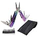 Produktbild Fiotasy 11 in 1 Multi-Tool Zangen Sets mit Adapter 12 Bits mit Nylontasche, Zange Edelstahl Klapp Camping Messer Kombizange Camping wesentlich, Werkzeug Zangen Messer