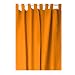 2 Long Tap Top Curtains Panels Ready-Made 140 x 260 cm Living Room Window Drapes - Easy-Care 100% Polyester - Tangerine