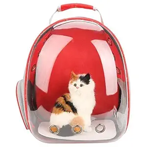 RvPaws Astronaut Pet Cat Dog Puppy Carrier Travel Bag Space Capsule Backpack Breathable (Red)