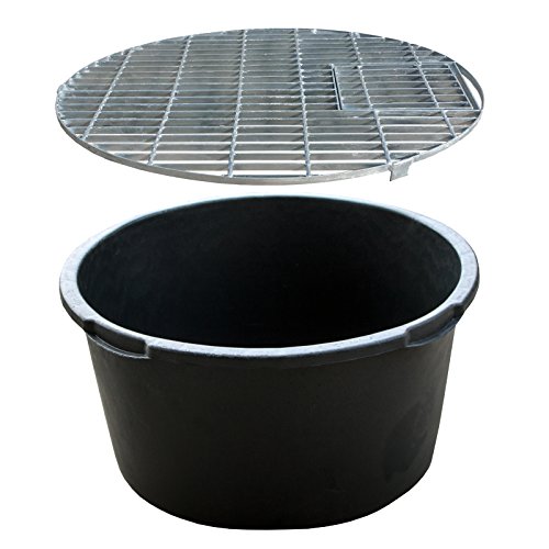 Set: PE Becken / Rundbecken + Abdeckgitter D=66cm, H=35cm, 90L für Wasserspiele u. Brunnen INTERGARDEN - 2
