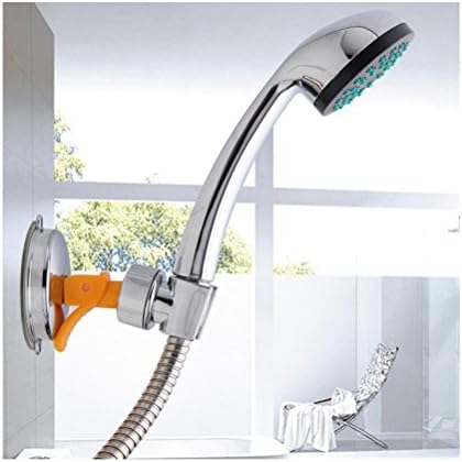 Shower Head Holder with Suction Bracket Bathroom Showerhead 360 degree Rotatable Attachable Adjustable No Drilling Required