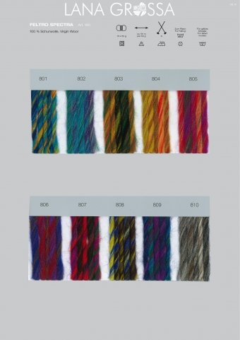 Lana Grossa Feltro Spectra 805 autumn print 50g Filzwolle