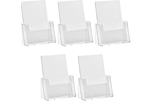 Danieli | Expositor A5 porta folletos de mesa de acrílico transparente - Expositor de mesa - Expositor para volantes, tarjetas y tarjetas (5)