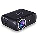 Produktbild Jamicy  Beamer, Mini Projektor, tragbarer Projektor, U80 1080P HD LED Home MulitMedia Theatre Cinema, Helligkeit: 1000 Lumen, Kontrastverhältnis 1000: 1 (Schwarz)