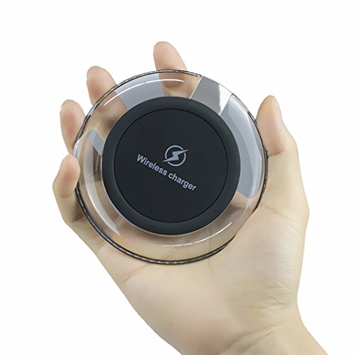 2 in 1 Qi Ladegerät Receiver + Qi Wireless Charger, ZXK Qi Wireless Ladegerät Induktive Ladestation Qi Wireless Charger für Samsung Galaxy S6, S6 Edge, Note 5, Nexus 7 2nd Gen, Nexus 4/5/6, LG Optimus Vu2/G2/G3, Nokia Lumia 920/1020/928, Nexus 5 usw.- Schwarz - 3