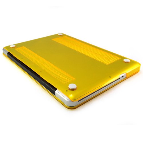Moderne Notebookhülle für Apple Macbook Pro 13″ 13,3 Zoll !!!Retina!!!, Hardcase, Schutzcase, Etui, Kunststoff-Hülle, Laptop case, Protector, Hartschale, Hartschalenkoffer, Schutzcover 2-teilig, transparent, durchscheinend gelb, Kratzschutz, Schutzhülle, Rahmenschutz, Kunststoffhülle, Hülle, Case, Seitenschutz, steckbar, Marke Incutex - 7