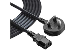 Lilmacc UK Mains Power Lead Cable Cord For Marshall Fender AMP Amplifier Guitar (COMES WITH REUSABLE CABLE TIES!)