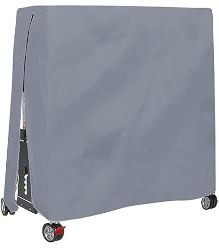 Copertura Impermeabile Per Tavolo Ping Pong Esterno - Poliestere Oxford 165x70x185cm, Grigio