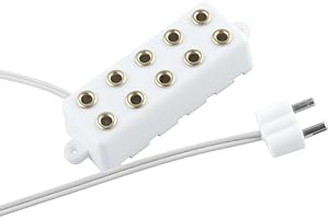‎WITTKOWARE WITTKOWARE Zubehör zur Krippen-/Puppenstuben-Elektrifizierung (Verteilerbox für 2,6mm Zwergstecker, 5-fach, Farbe weiß)