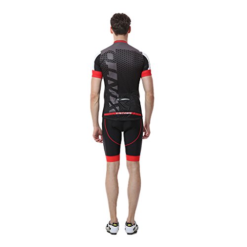 Radtrikot Skysper Outdoor Sports Fahrradbekleidung Set Männer Kurzarm Radfahren Jersey + Radfahren Latzhose Shorts - 8