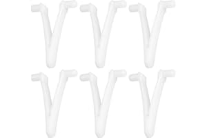SquarezhenBo Pack of 6 White Pool Supply Butterfly V Clip for Pool Spa Brush Leaf Rake Skimmer Vacuum Head for Swimming Pool Cleaning Reusable Packaging