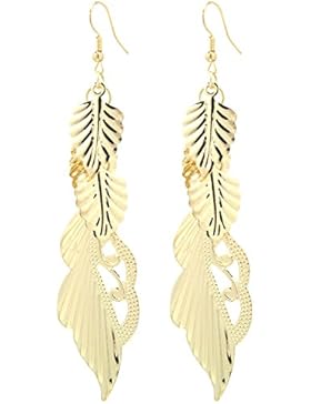 2LIVEfor Lange Statement Ohrringe lang hängend Blätter Tropfen Blatt Ohrringe Bohemian Ohrhänger Ornamente Boho...