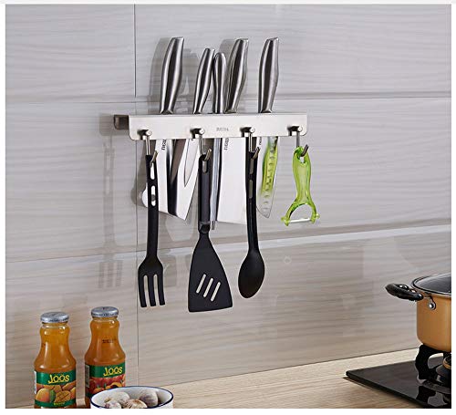 Preisvergleich Produktbild LOVEHOUGE Edelstahl-Messerblock, Küchenständer, Einsatzhalter, mit Haken, schlagfrei