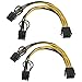 Produktbild Vektenxi Hochwertige 8-Pin-CPU für Bilder Videokarte Doppel PCI-E 8Pin 6Pin + 2Pin-Stromversorgungskabel, Splitter PCI Express-Bildkartensteckverbinder PC-Stromkabel 2er-Pack
